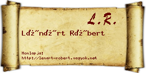 Lénárt Róbert névjegykártya