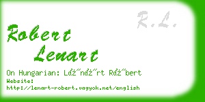 robert lenart business card